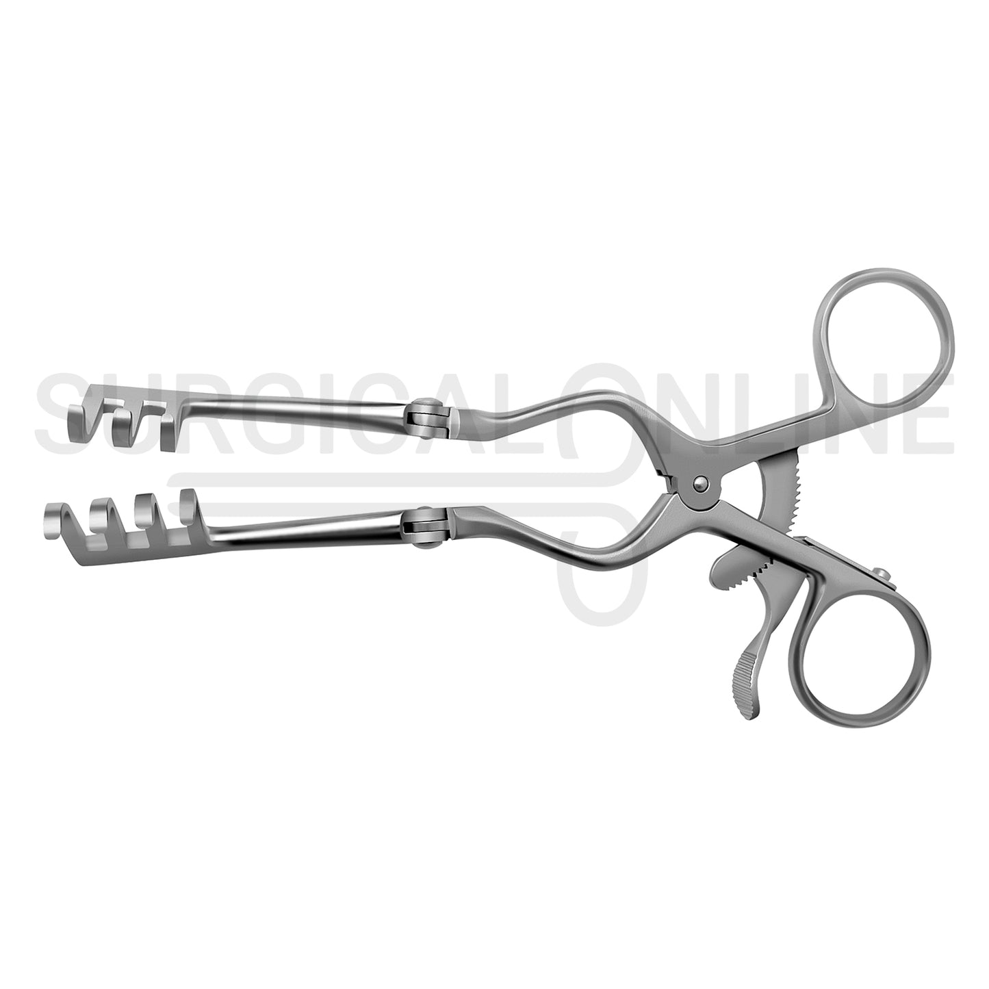 Beckman-Weitlaner Retractor With Hinged Blades 3X4 Prong Blunt 5.50"