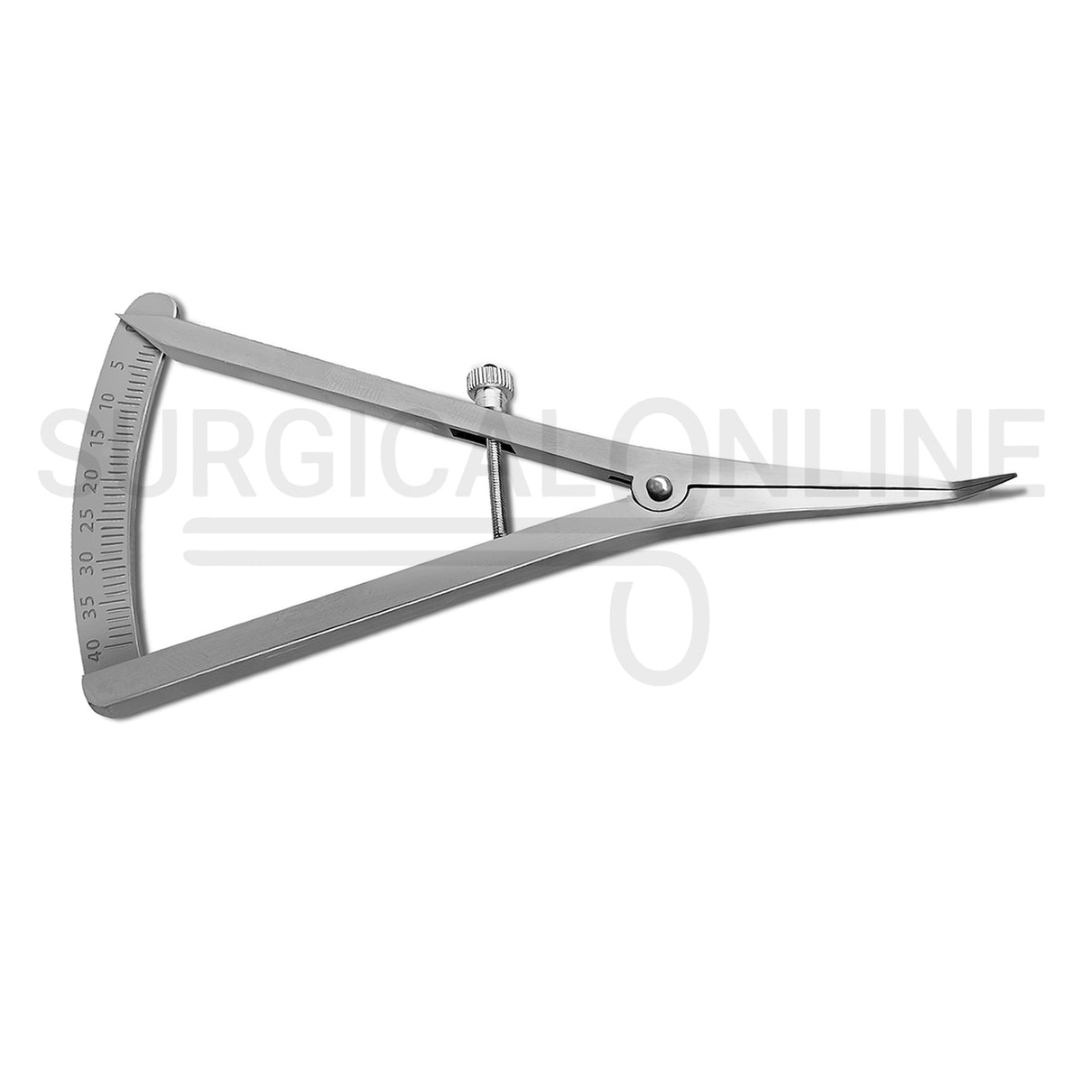 Castroviejo Caliper 3.5″ Angled Graduated 0–40mm