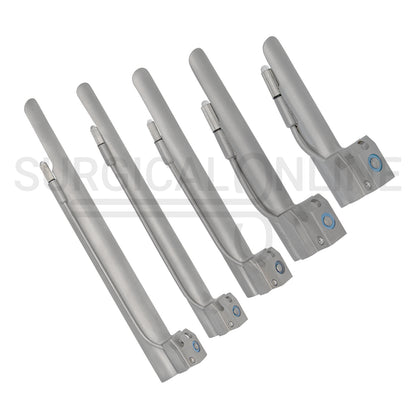 Conventional Laryngoscope Miller 5 Blades & 1 Handle Set