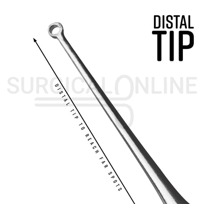 Buck Ear Curette 6.5″ Straight Blunt Blade #1