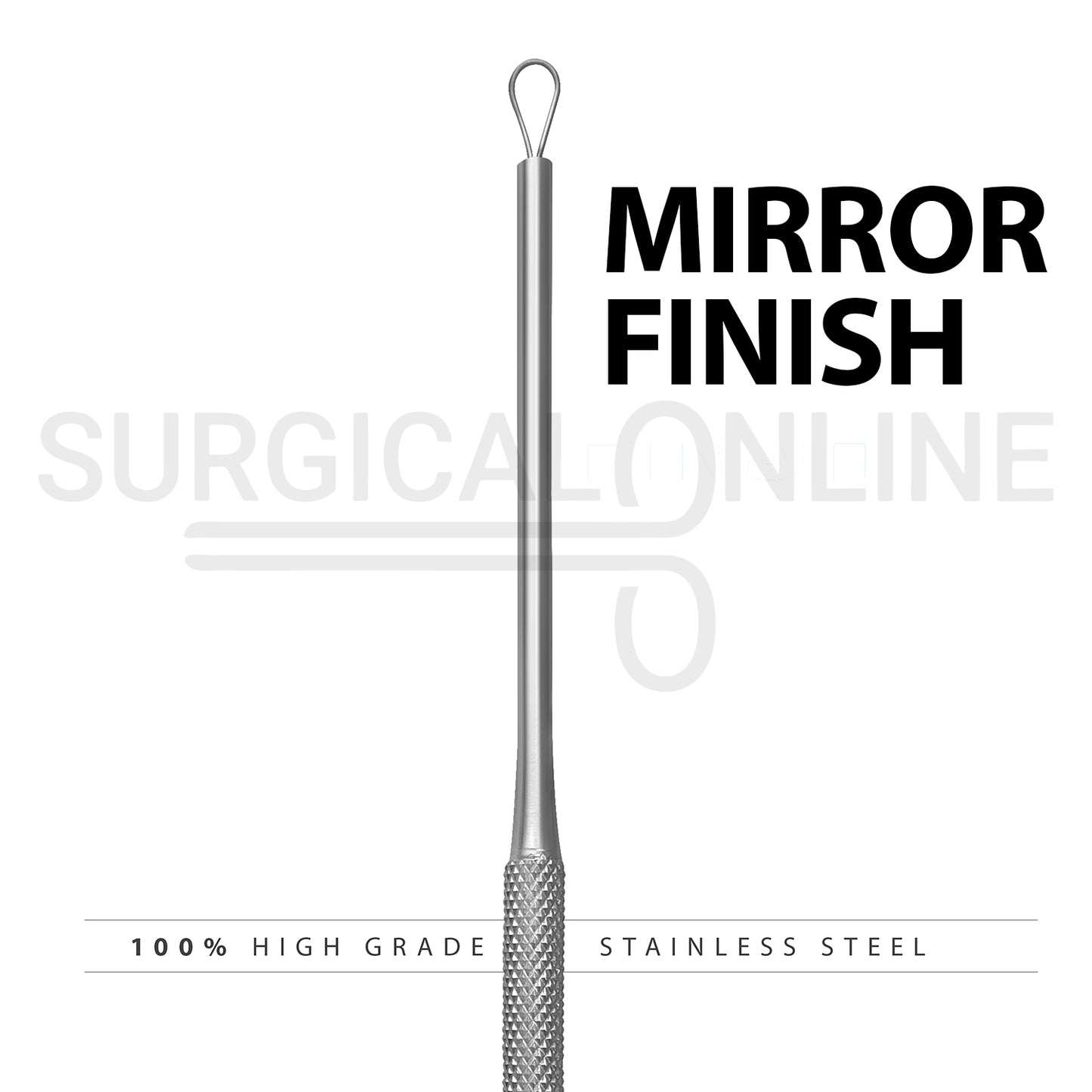 Billeau Ear Loop Curette 6.5″ Ring Blade Size #2 (Medium)