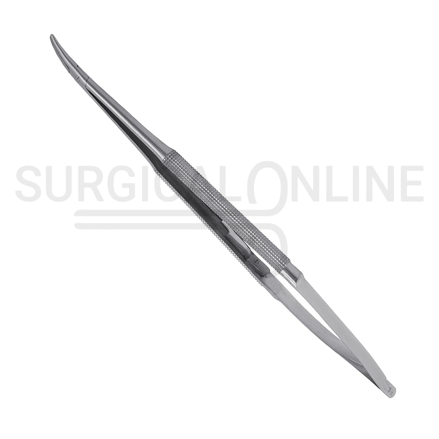 Castroviejo Needle Holder 7.00″ Curved Serrated Tip With Lock
