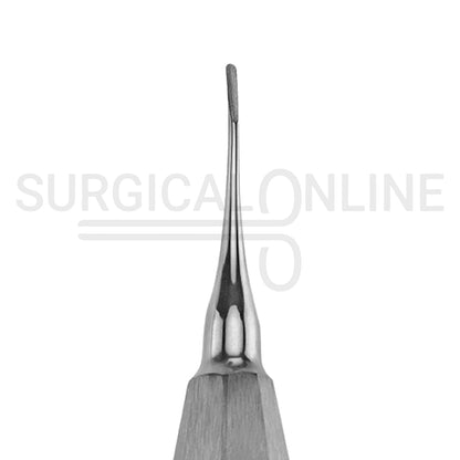 Luxating Elevator 2mm Curved Tip 5″ Half Gold Handle