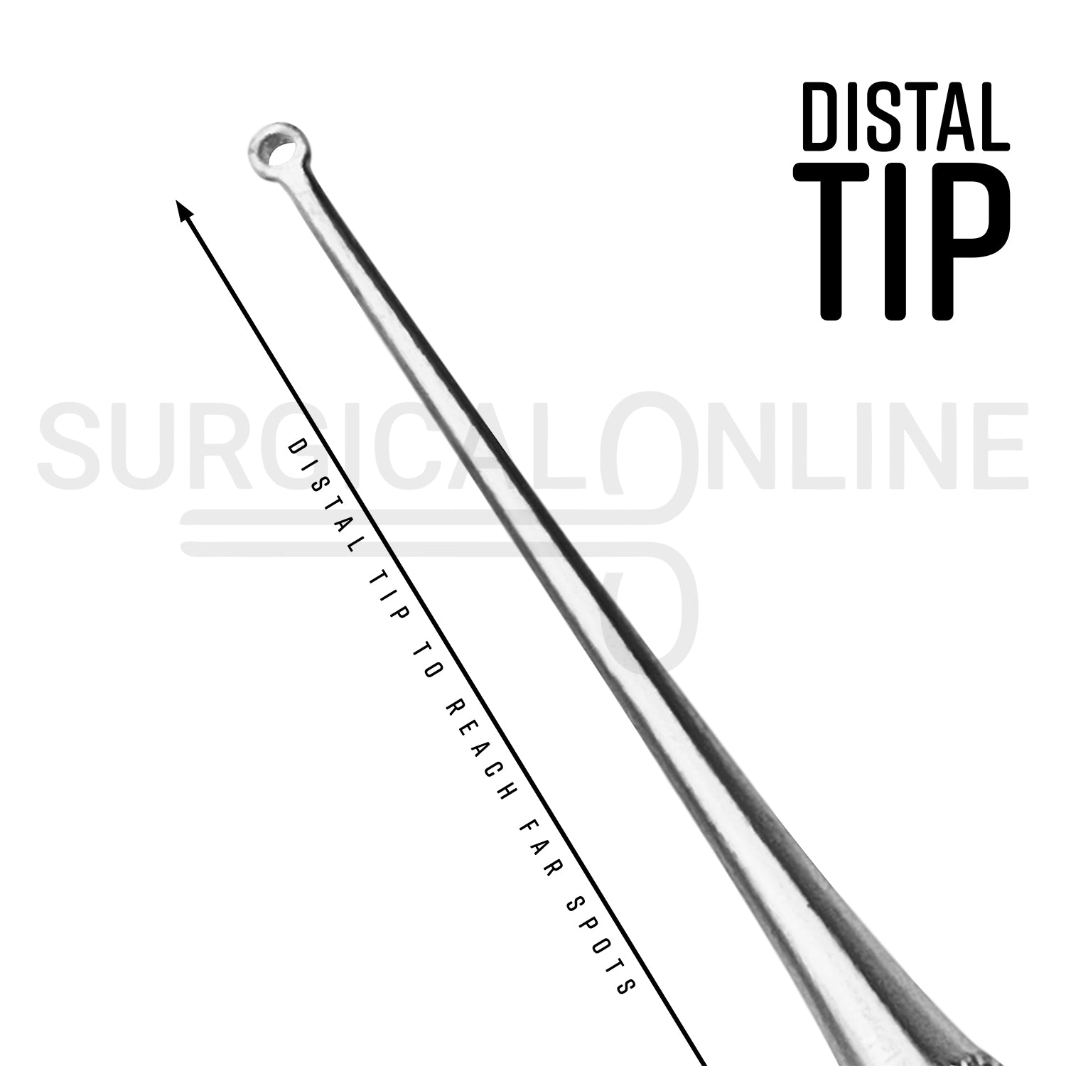 Buck Ear Curette 6.5″ Straight Blunt Blade #0
