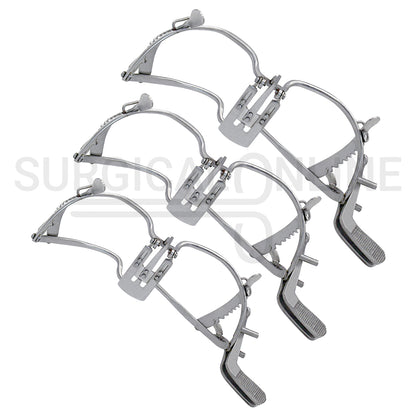 3 Pcs Whitehead Mouth Gag With Tongue Depressor 11cm, 13cm & 15cm Set