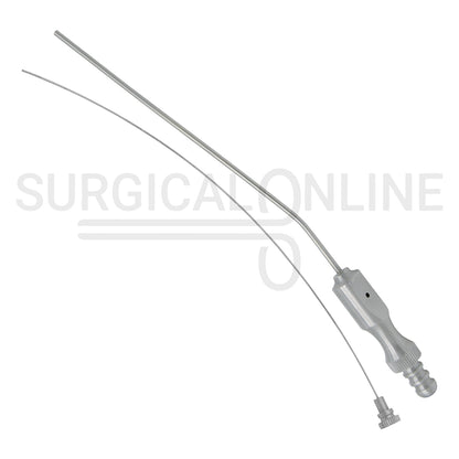 Frazier Suction Tube 10FR (3.33mm) Finger Cut-Off Angled 7.6" Aspirator