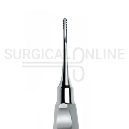 Serrated Dental Elevator 2mm Tip 6″