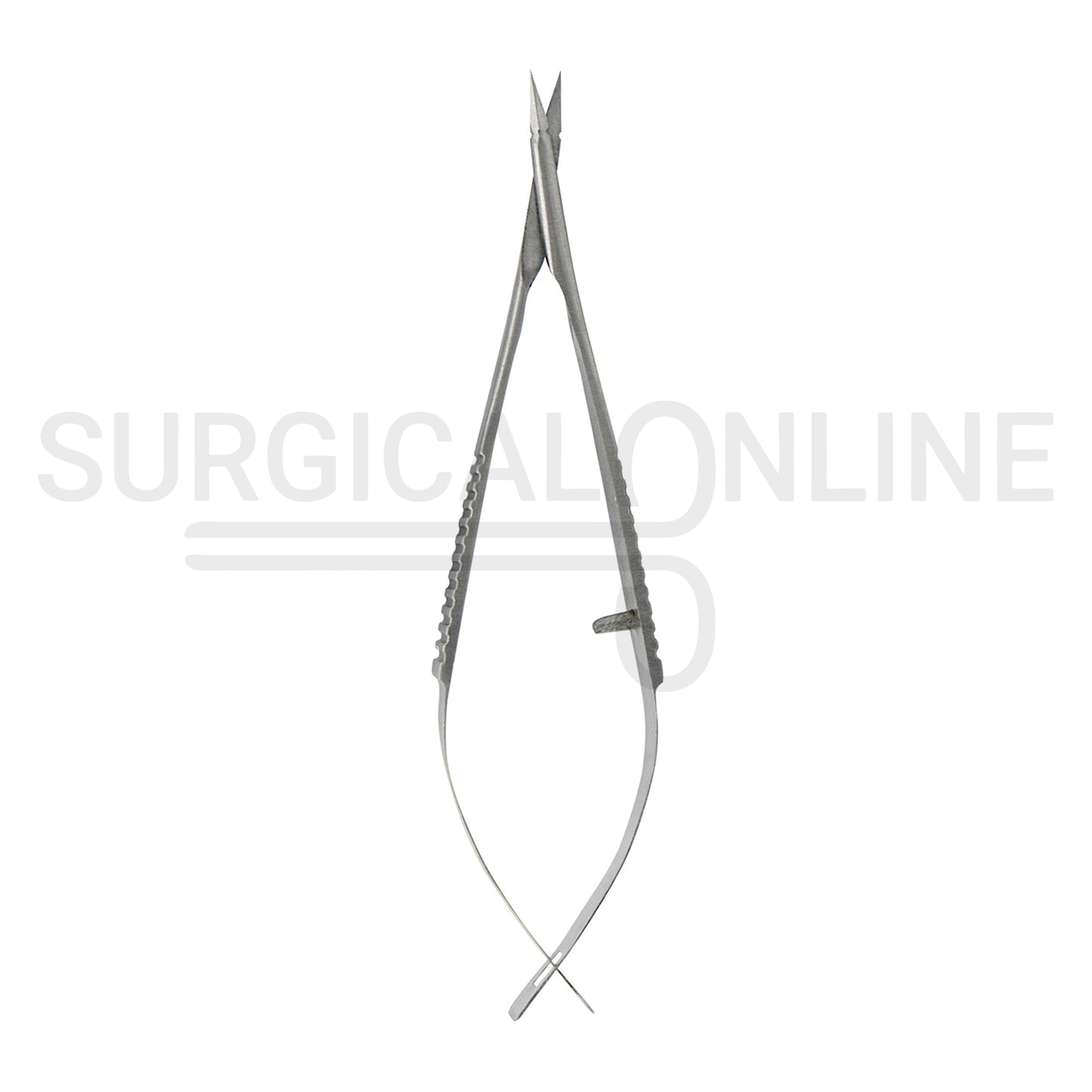 Micro Vannas Scissors Spring Handle 3″ Straight Sharp Blades