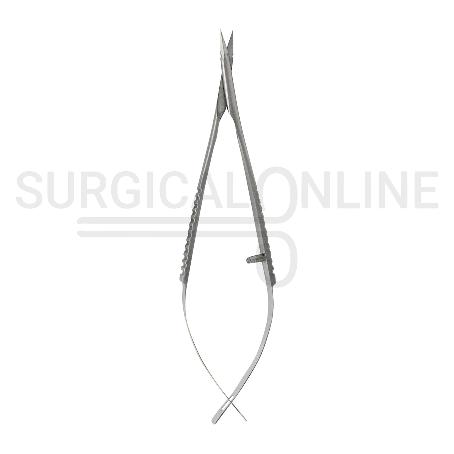 Micro Vannas Scissors Spring Handle 3″ Straight Sharp Blades