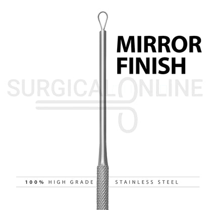 3 Pcs Billeau Ear Loop Curette 6.5″ Ring Blades Size #1, #2 & #3 Set