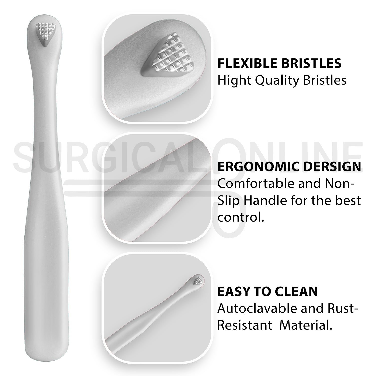Molar Band Seater Bite Stick White 5" With Serrated Tip