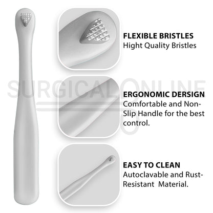 Molar Band Seater Bite Stick White 5" With Serrated Tip