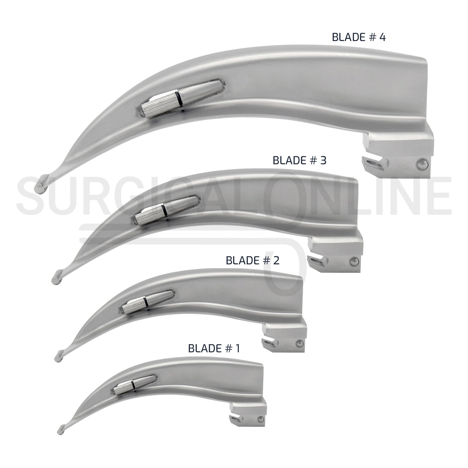 Conventional Laryngoscope Macintosh 4 Blades Set