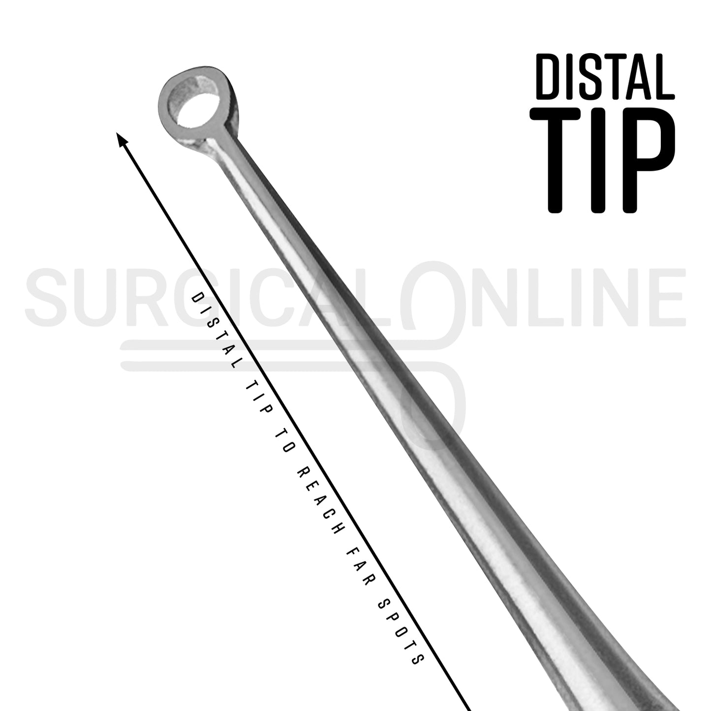Buck Ear Curette 6.5″ Angled Sharp Blade #3
