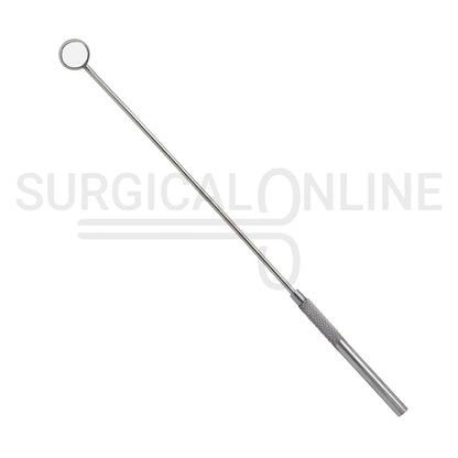 Laryngeal Mirror #0 14mm Angled Mirror With Grip Handle 7.7"