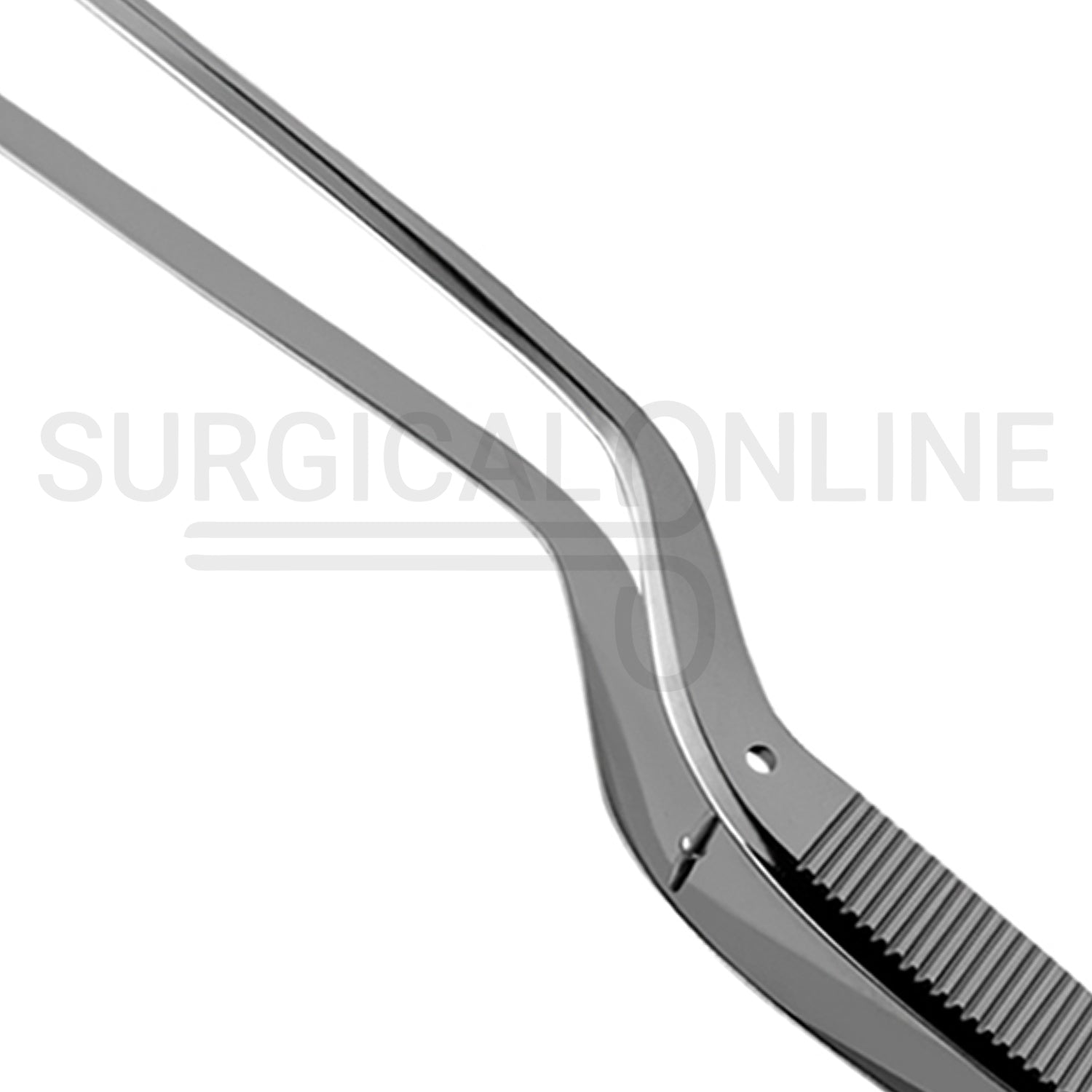 Adson Bayonet Dressing Forceps, 8.00" Serrated Tips