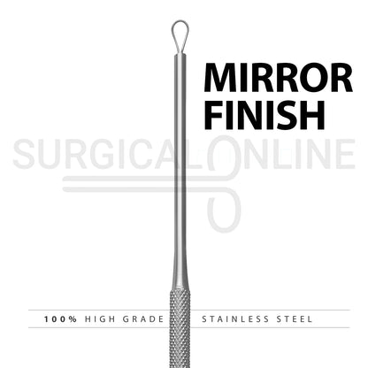 Billeau Ear Loop Curette 6.5″ Ring Blade Size #3 (Large)
