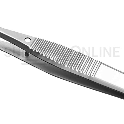 Iris Tissue Forceps 1X2 Teeth Full Curved. 4.00"