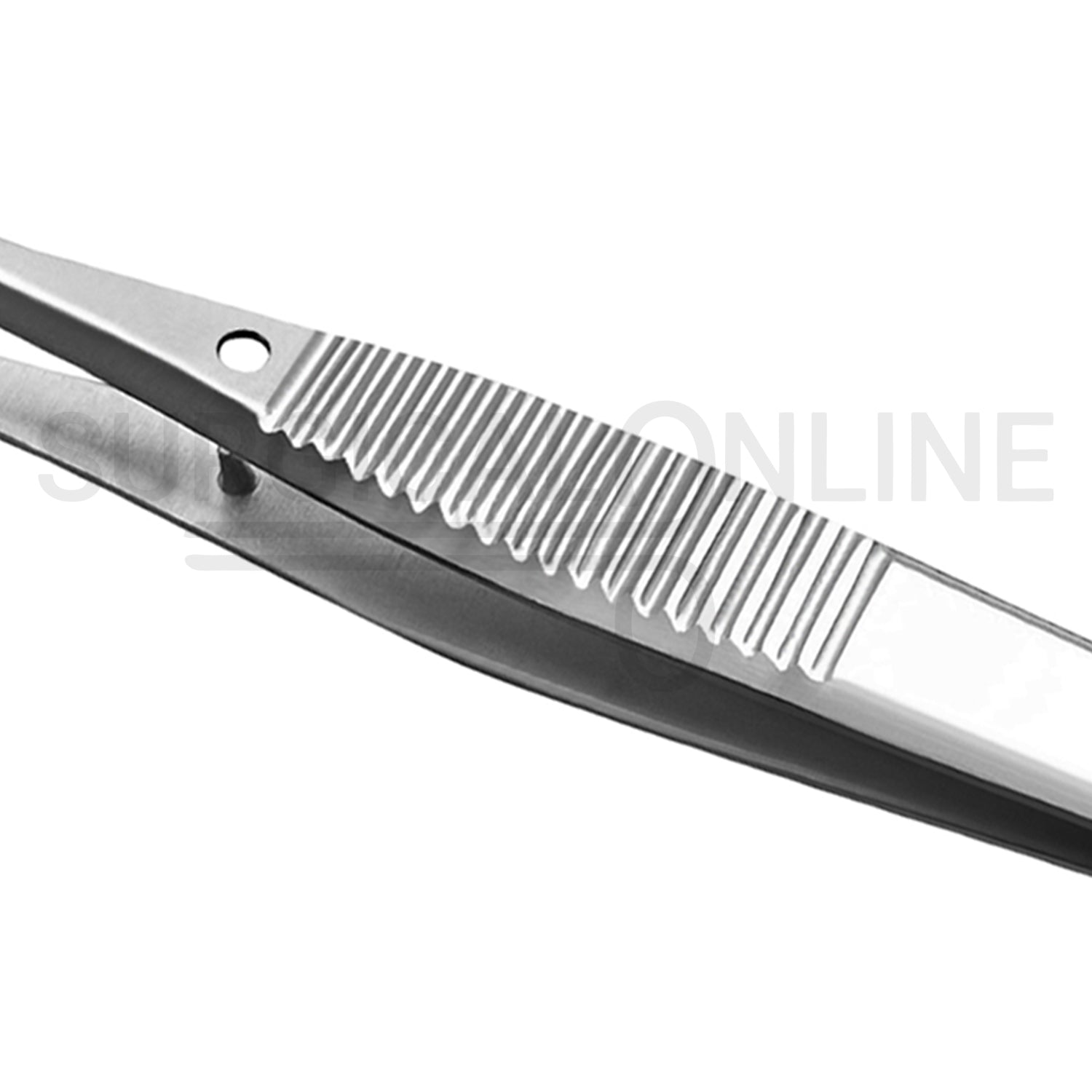 Iris Tissue Forceps 1X2 Teeth Half Curved. 4.00"
