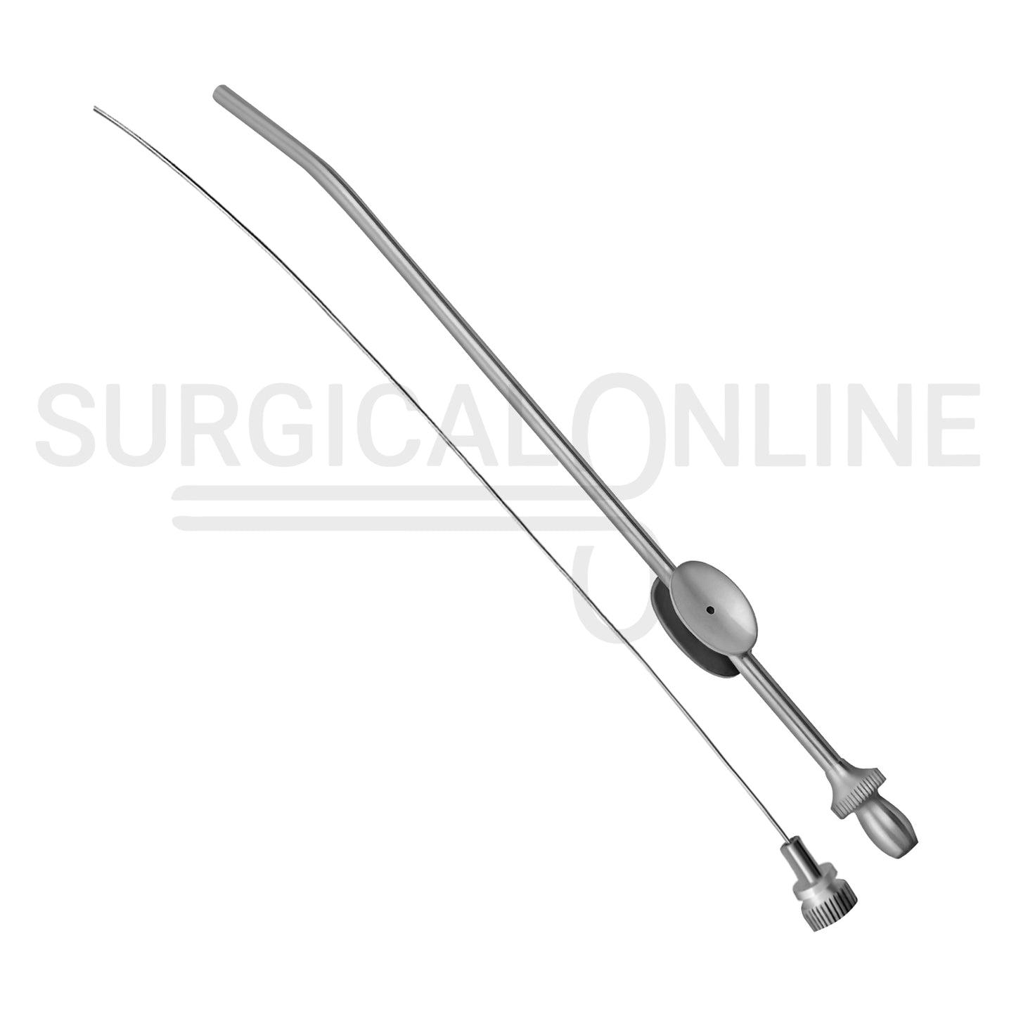 Adson Suction Tube 6″ With Finger Valve & Obturator 11 FR (3.6 mm)