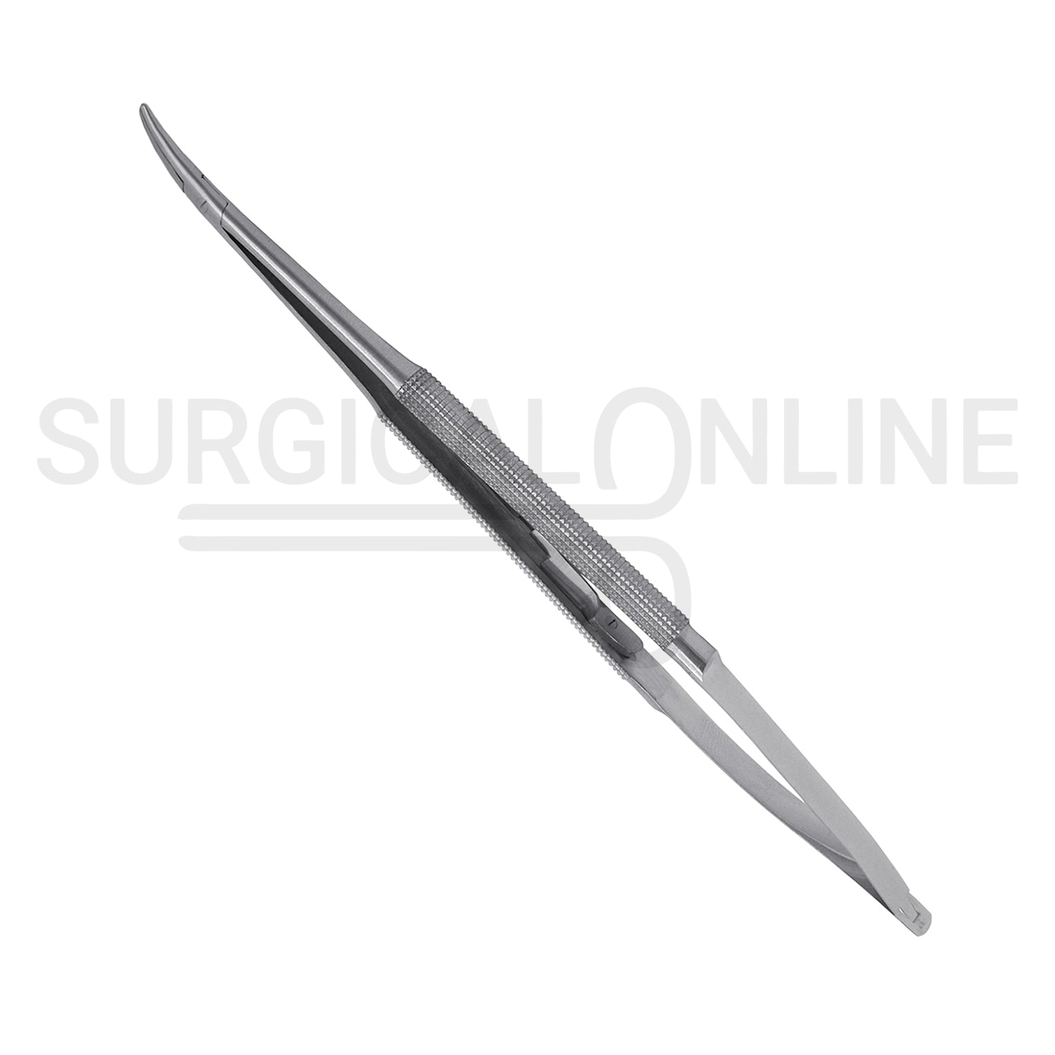 Castroviejo Needle Holder 5.5″ Curved Serrated Tip With Lock