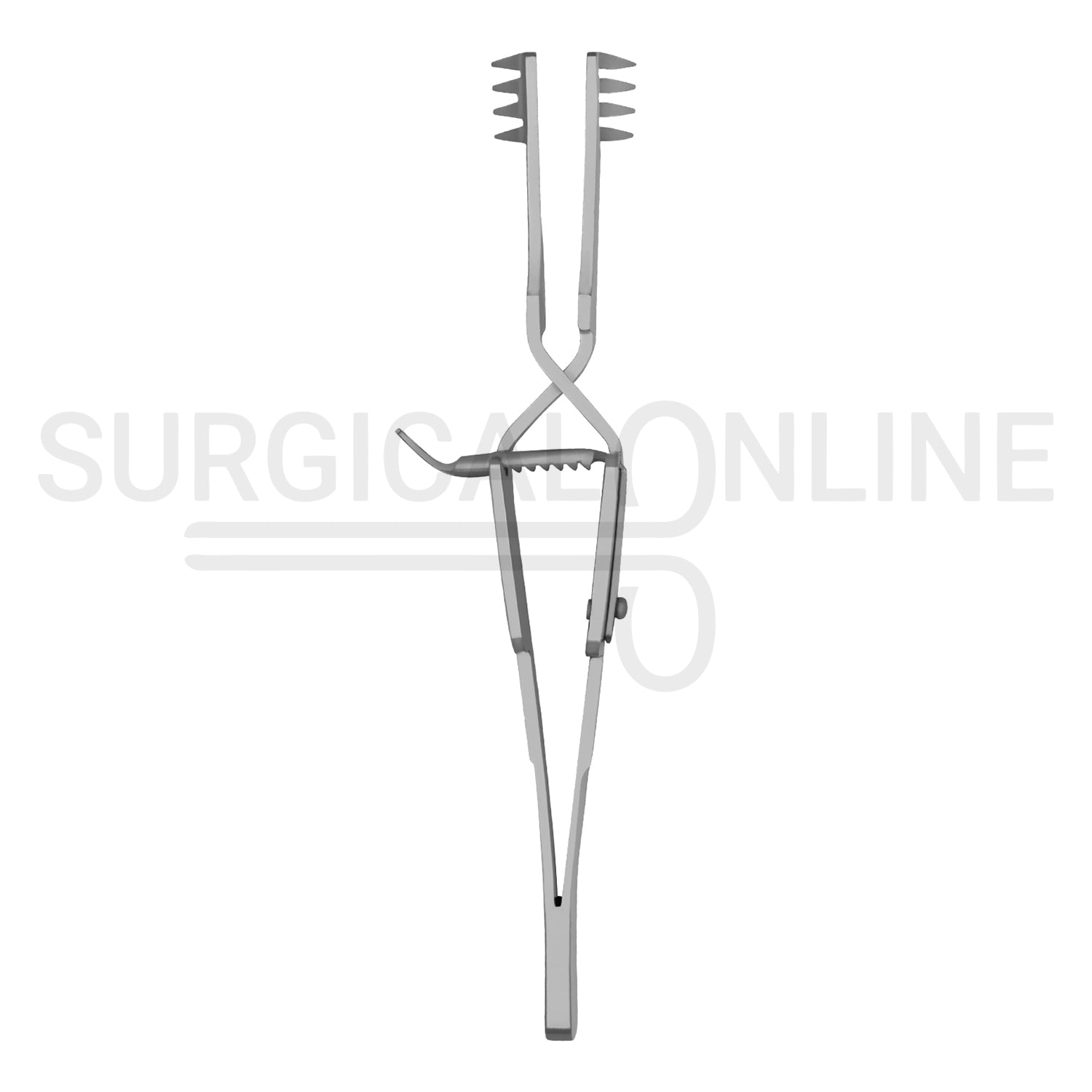 Cross Action (Automatic Skin) Retractor Sharp 4×4 Prong 4.00"