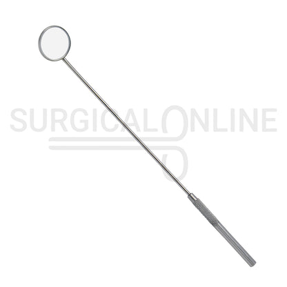 Laryngeal Mirror #4 22mm Angled Mirror With Grip Handle 8"