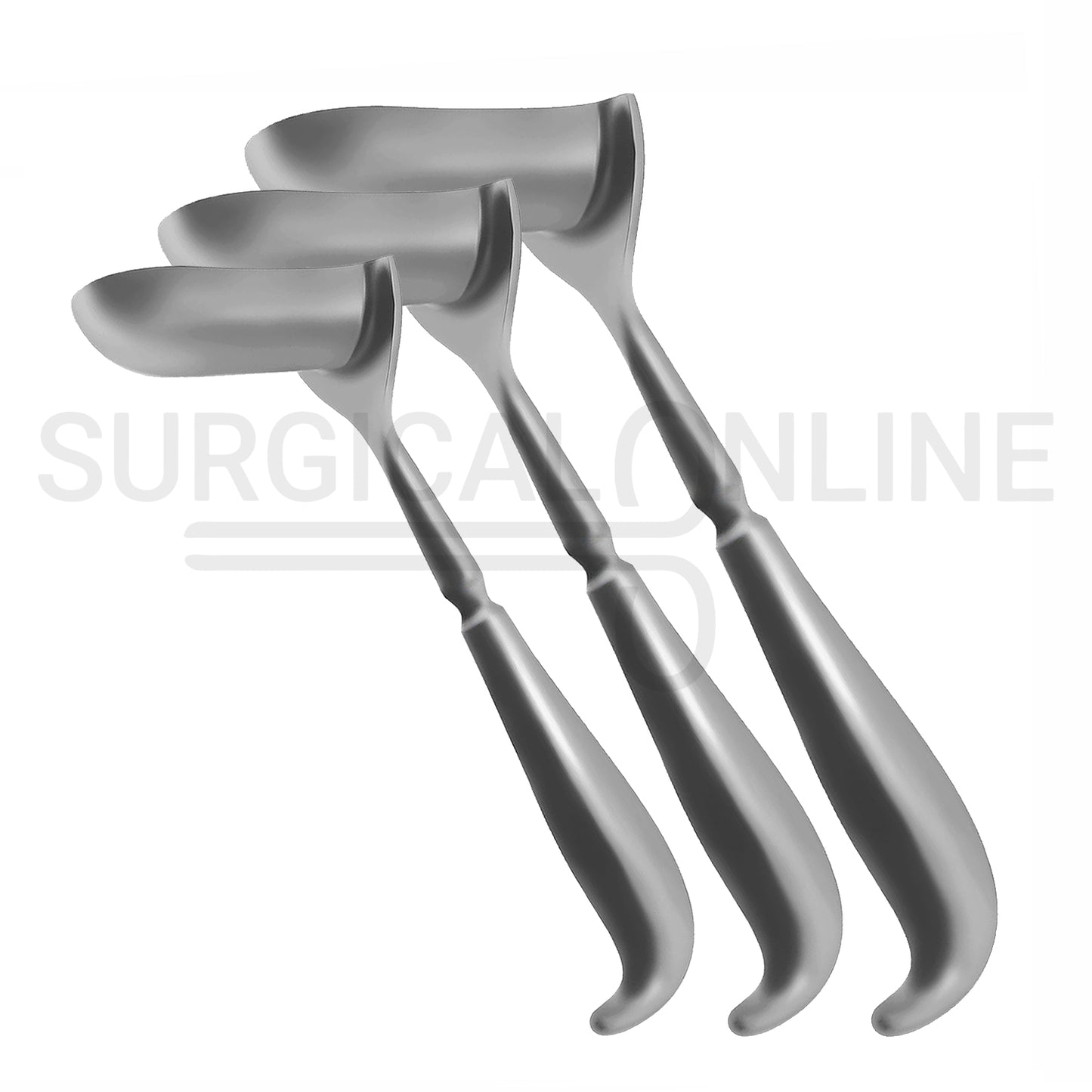 3 Pcs Hill Ferguson Rectal Retractor Small, Medium, & Large Blades Set