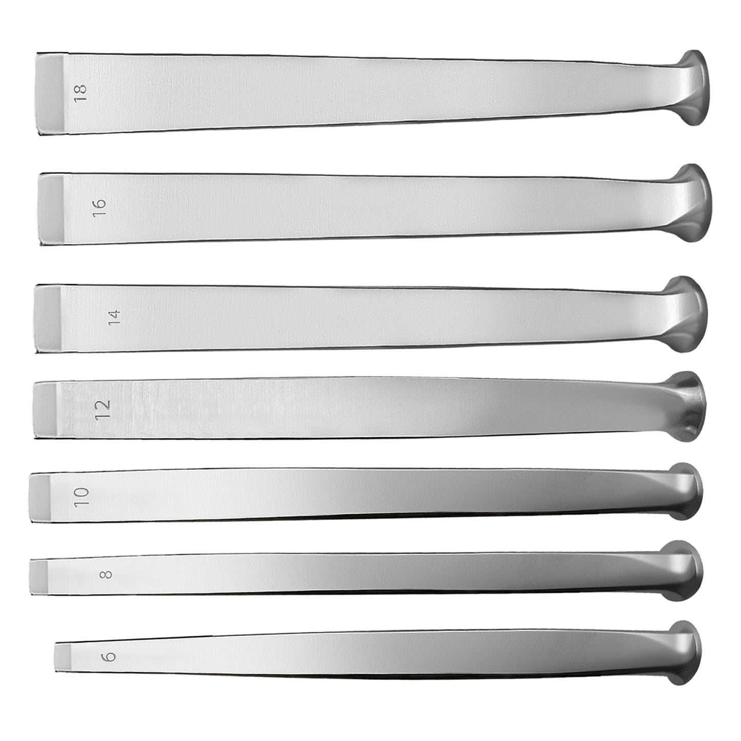 7 Pcs US Army Pattern Chisel Straight 6mm – 18mm Set