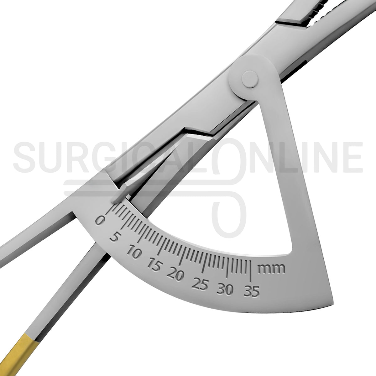 Bone Ridge Mapping Caliper 6.5″ 0–35mm Scale W/Gold Handles