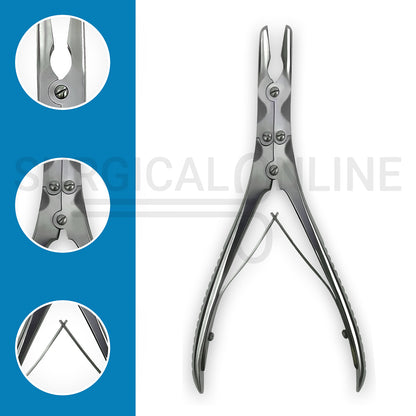 Beyer Bone Rongeur Slight Curved Jaws 3.5mm Wide 7.00″