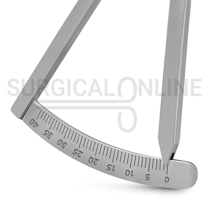 Castroviejo Caliper 6″ Round Tips Graduated 0–40mm