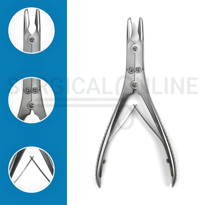 Ruskin Bone Rongeur Curved 7mm Bite 7.25"