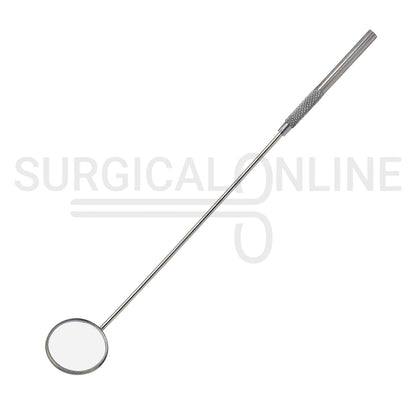 Laryngeal Mirror #7 28mm Angled Mirror With Grip Handle 8"