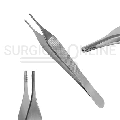 Adson Brown Tissue Forceps With 9X9 Teeth 4.75"