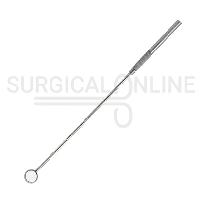 Laryngeal Mirror #0 14mm Angled Mirror With Grip Handle 7.7"