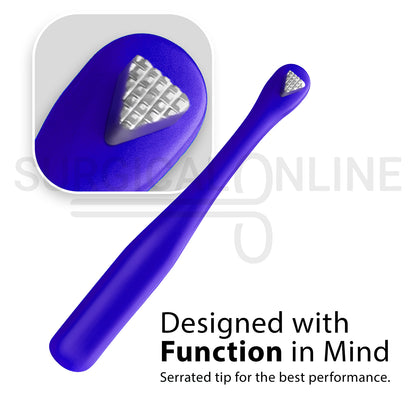 Molar Band Seater Bite Stick Blue 5" With Serrated Tip