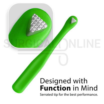 Molar Band Seater Bite Stick Green 5" With Serrated Tip