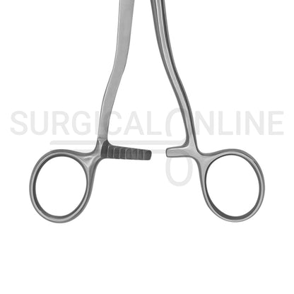 Museux Tenaculum Forceps 6mm Wide 2×2 Teeth 9.5″ Straight