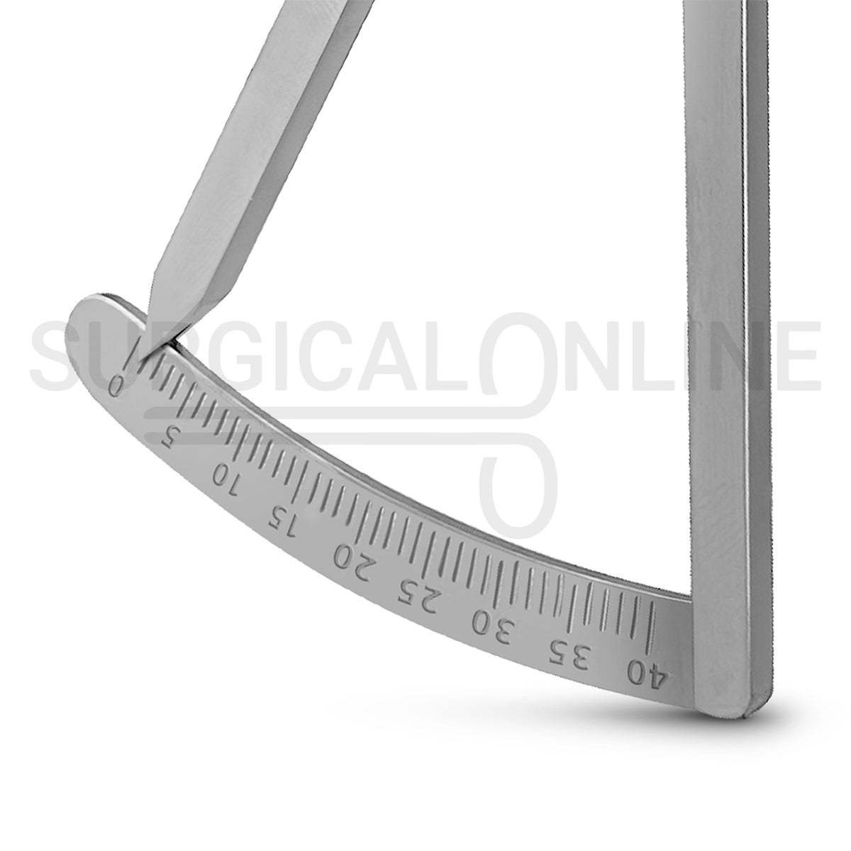 Castroviejo Caliper Long 7″ Angled Graduated 0–40mm