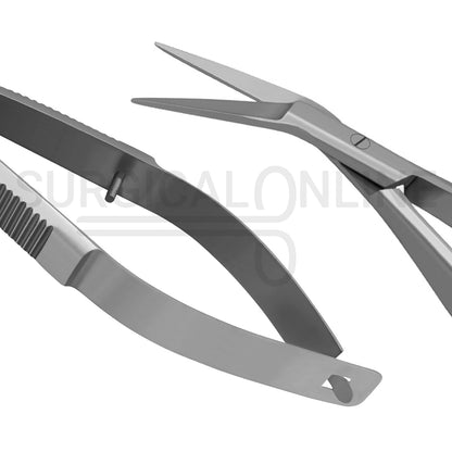 3 Pcs Castroviejo Micro Iris Scissors 4.5″ Straight, Curved, Angled Set