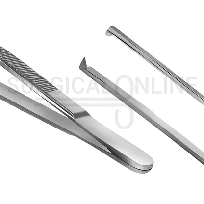 Troeltsch Wilde Ear Forceps 5.00" Angular 1x2 Teeth
