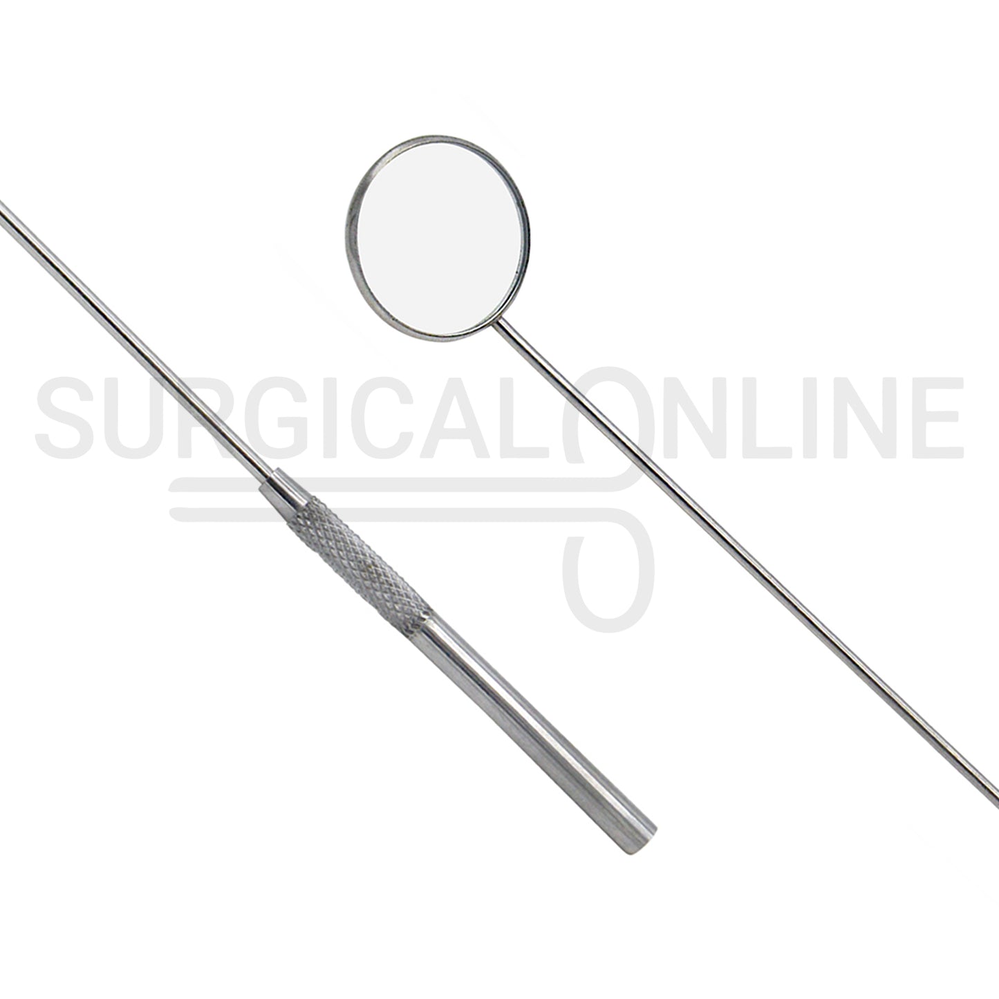 Laryngeal Mirror #10 34mm Angled Mirror With Grip Handle 8.25"
