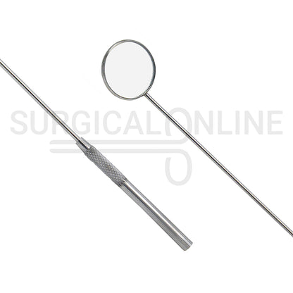 Laryngeal Mirror #10 34mm Angled Mirror With Grip Handle 8.25"