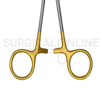 TC Ryder Needle Holder 9″ Serrated Jaws With Gold-Plated Handles