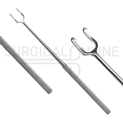 Joseph Skin Hook Single Ended Sharp 2 Prong 10mm 6.25"