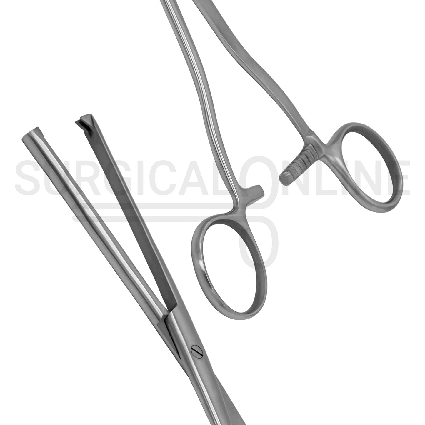 Museux Tenaculum Forceps 6mm Wide 2×2 Teeth 9.5″ Straight
