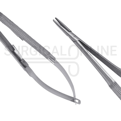 Castroviejo Micro Needle Holder 4.5″ Straight Smooth Tip With Lock