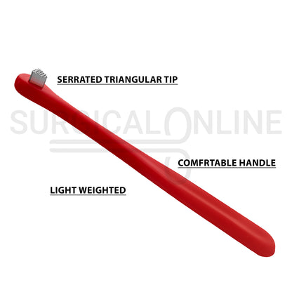 Molar Band Seater Bite Stick Red 5" With Serrated Tip