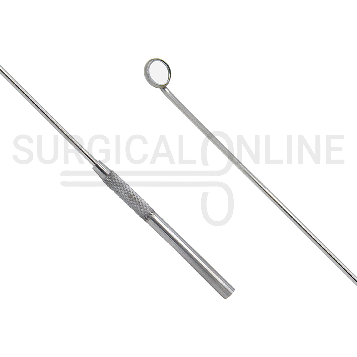Laryngeal Mirror #000 10mm Angled Mirror With Grip Handle 7.6″
